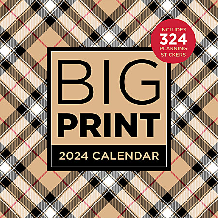 2024 TF Publishing Art & Design Wall Calendar, 12” x 12”, Big Print, January To December