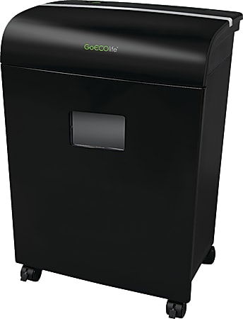 GoECOlife Limited Edition GMW121Pi 12-Sheet Microcut Shredder, Black