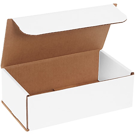 Partners Brand Corrugated Mailers 9" x 5" x 3", White, Bundle of 50