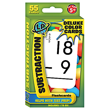 Learning Playground Deluxe Flashcards, Subtraction, Pack Of 55