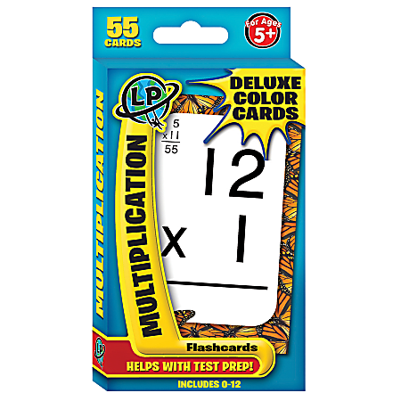 Learning Playground Deluxe Flashcards, Multiplication, Pack Of 55