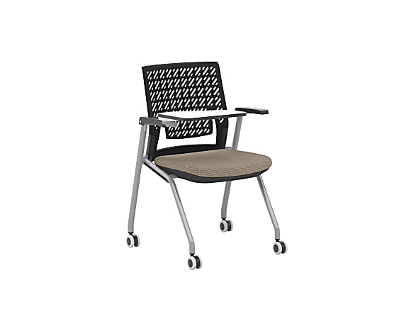 Mayline® Thesis Training Chairs, Flex With Tablet Arm, Expo Latte/Gray, Set Of 2