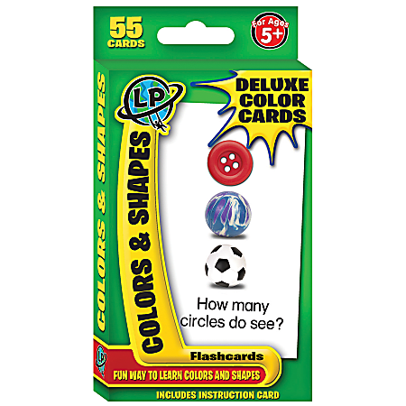 Learning Playground Deluxe Flashcards, Colors and Shapes, Pack Of 55