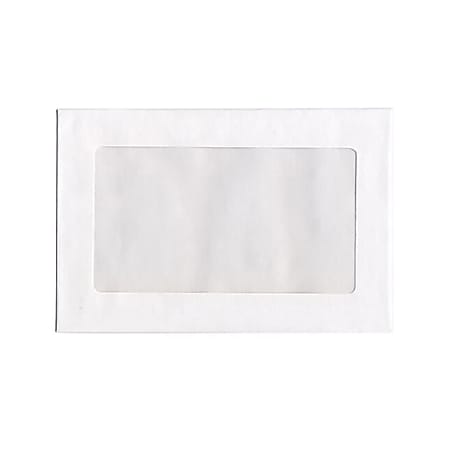 JAM Paper® Window Booklet Envelopes, 9 x 12, White, Pack Of 25