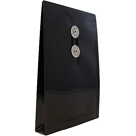 JAM Paper Open End Plastic Envelopes 6 14 x 9 14 Button String Closure ...