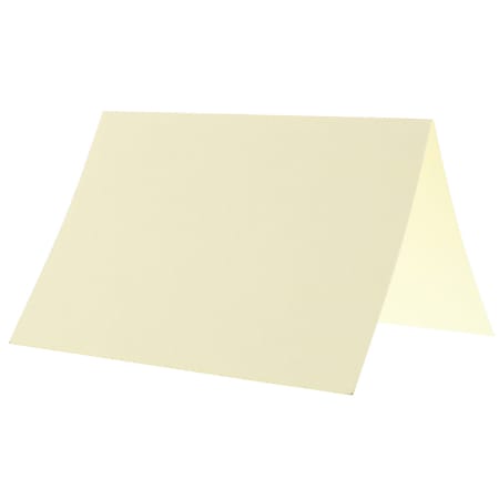 JAM Paper® Blank Cards, 3 1/2" x 4 7/8", Fold-Over, Ivory Linen, Pack Of 100