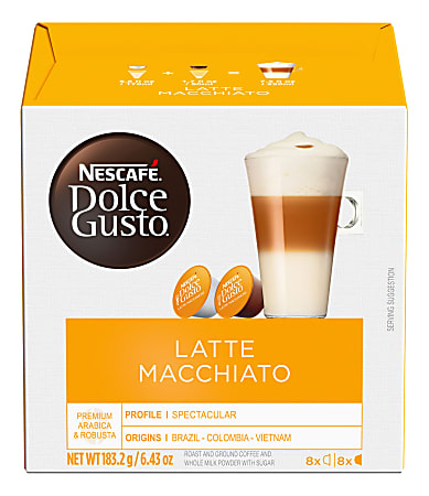 Nescafe® Dolce Gusto® Single-Serve Coffee Pods, Latte Macchiato, Carton Of 16