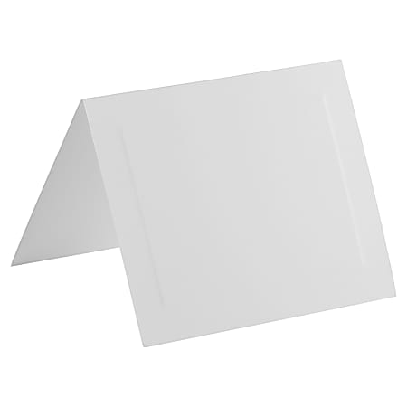 JAM Paper® Blank Fold-Over Cards, Panel Border, 4 3/8" x 5 7/16", White, Pack Of 100