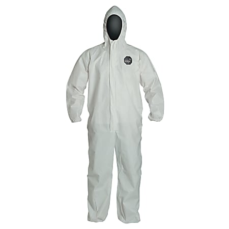 DuPont™ ProShield NexGen Coveralls With Attached Hood, XXL, White, Pack Of 25