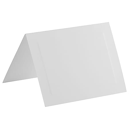 JAM Paper® Fold-Over Cards, Panel Border, 5" x 6 5/8", White, Pack Of 25