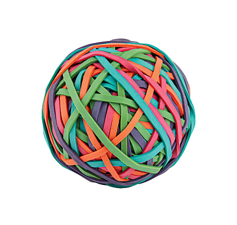 Office Depot® Brand Rubber Band Ball, Multicolor