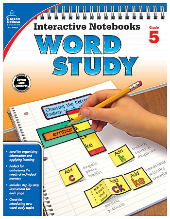 Carson Dellosa Interactive Notebooks Word Study Books Grade 5 Office