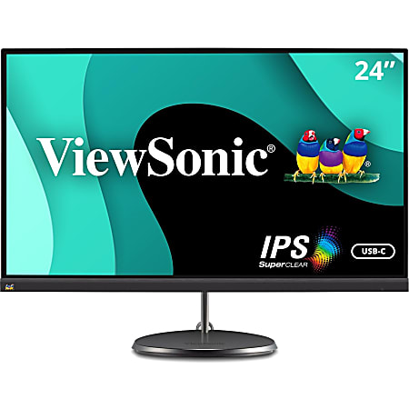 ViewSonic® VX2485-MHU 24&quot; 1080p Thin-Bezel IPS Monitor