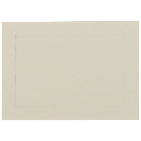 JAM Paper® Blank Cards, 3 1/2" x 4 7/8", With Panel Border, Ivory, Pack Of 100