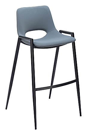 Zuo Desi Barstools, Azure Gray, Set Of 2 Barstools