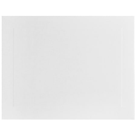 JAM Paper® Blank Note Cards, Panel Border, 4 1/4" x 5 1/2", White, Pack Of 100