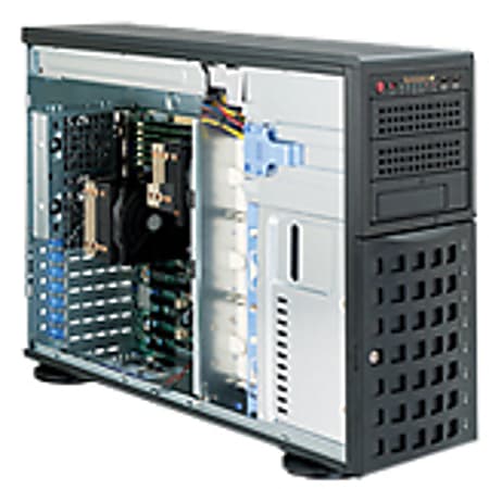 Supermicro SuperServer 7046T-6F Barebone System - 4U Tower - Intel 5520 Chipset - Socket B LGA-1366 - Black - 192 GB DDR3 SDRAM DDR3-1333/PC3-10600 Maximum RAM Support - Serial ATA/300, Serial Attached SCSI (SAS) RAID Supported Controller