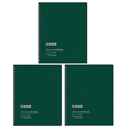ELAN Publishing Class Record Books, 6-8 Weeks, Pack Of 3 Books