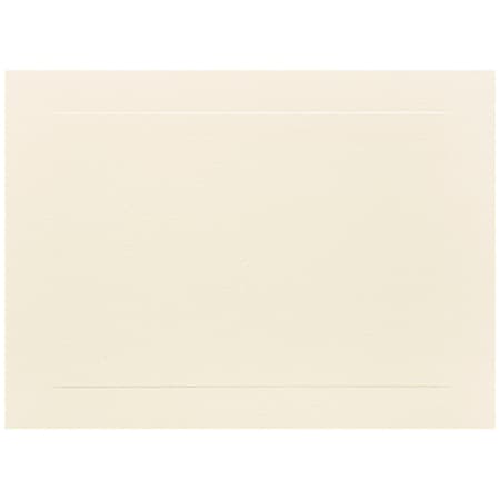 JAM Paper® Note Cards, Panel Border, 4 5/8" x 6 1/4", Ivory, Pack Of 100