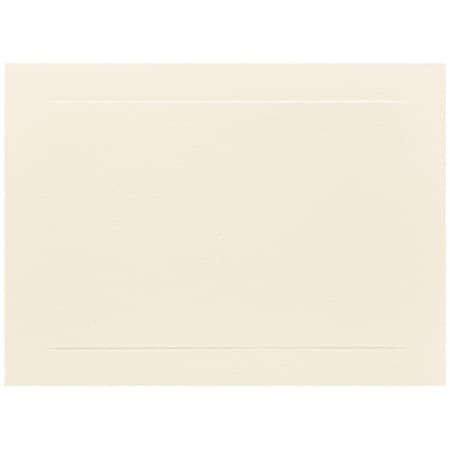 JAM Paper® Note Cards, Panel Border, 4 5/8" x 6 1/4", Ivory, Pack Of 100