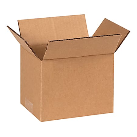 Partners Brand Corrugated Boxes, 7" x 6" x 6", Kraft, Pack Of 25