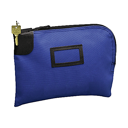 PM SecurIT Night Deposit Bag, 9" x 12", Cobalt Blue