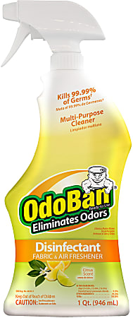 OdoBan Odor Eliminator Disinfectant Spray, Citrus Scent, 32 Oz Bottle