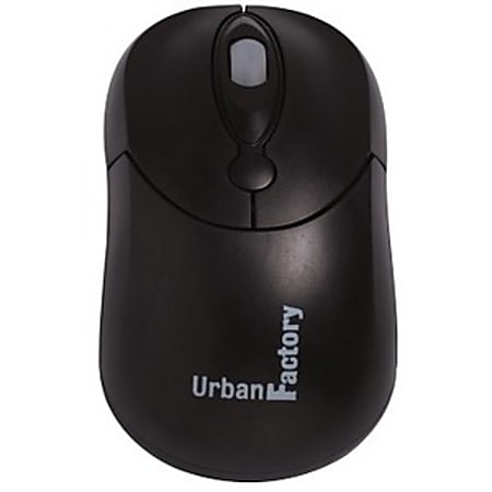 Urban Factory Crazy Mouse - Optical - Cable - Black - USB - 800 dpi - Scroll Wheel - 3 Button(s) - Symmetrical