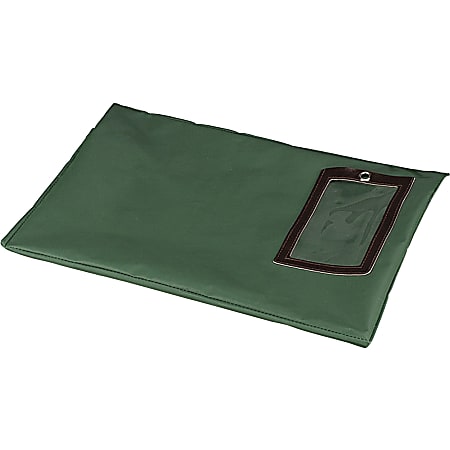 PM SecurIT Reusable Flat Transit Bags, 14" x 18", Dark Green