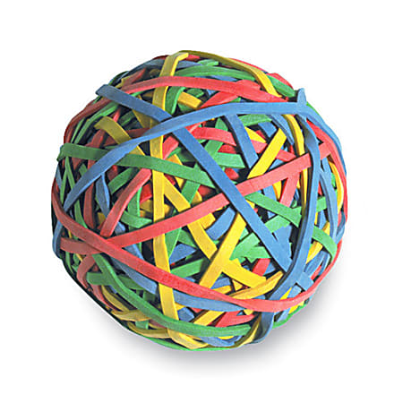 ACCO 275 Rubber Band Ball, Assorted Colors
