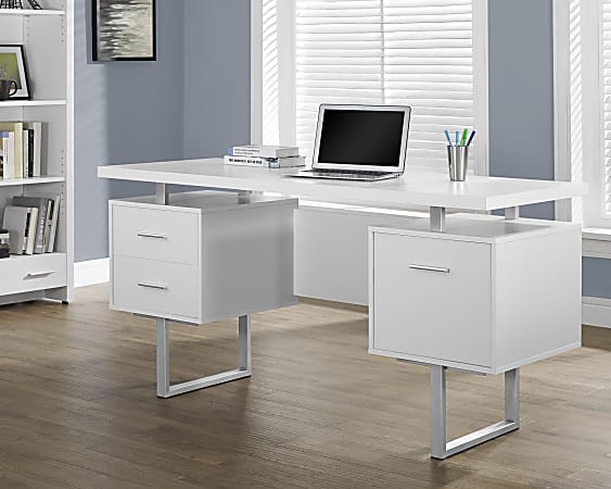 Monarch Specialties Retro Desk White, Monarch Specialties Desk Office Depot