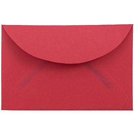JAM PAPER 3Drug Mini Premium Colored Envelopes, 2 5/16 x 3 5/8, Red Recycled, 25/Pack