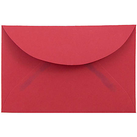 JAM PAPER 3Drug Mini Premium Colored Envelopes, 2 5/16 x 3 5/8, Red Recycled, 25/Pack