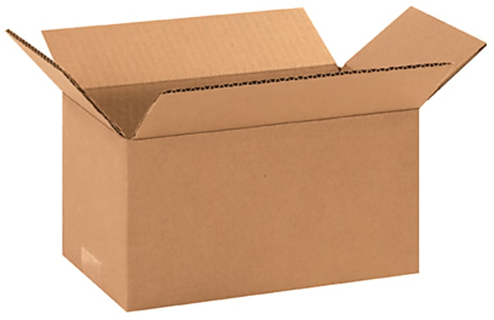 Partners Brand Corrugated Boxes 10" x 6" x 5", Kraft, Bundle of 25