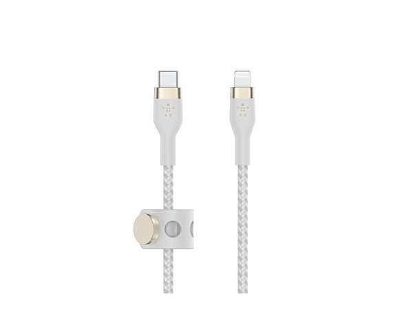 Belkin BoostCharge Pro Flex Braided USB-C To Lightning Cable, 3M/10ft, White