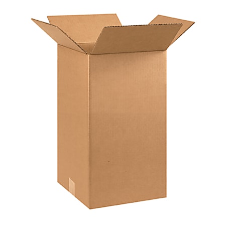 Office Depot® Brand Tall Corrugated Boxes, 10" x 10" x 18", Kraft, Bundle of 25