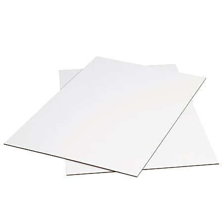 Partners Brand Corrugated Sheets, 48" x 48", White, Pack Of 5