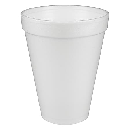 Dart® Insulated Foam Drinking Cups, White, 12 Oz, Box Of 1,000