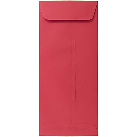 JAM Paper® #10 Policy Envelopes, Gummed Seal, 30% Recycled, Red, Pack Of 25