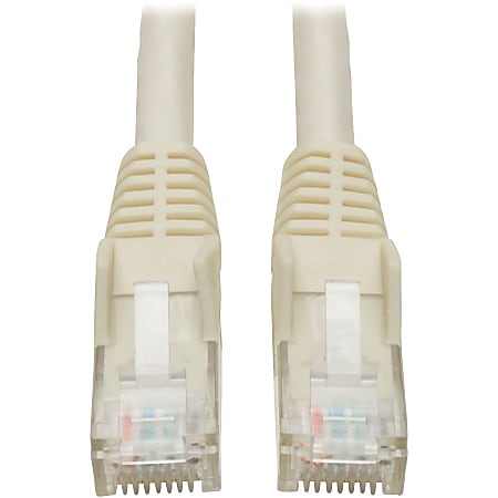 Eaton Tripp Lite Series Cat6 Gigabit Snagless Molded (UTP) Ethernet Cable (RJ45 M/M), PoE, White, 15 ft. (4.57 m) - N201015WH