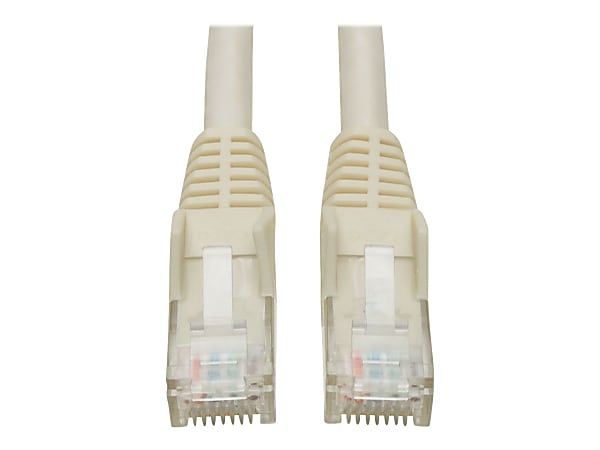 Eaton Tripp Lite Series Cat6 Gigabit Snagless Molded (UTP) Ethernet Cable (RJ45 M/M), PoE, White, 15 ft. (4.57 m) - Patch cable - RJ-45 (M) to RJ-45 (M) - 15 ft - UTP - CAT 6 - IEEE 802.3ba - molded, snagless, stranded - white