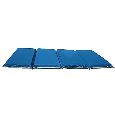 Peerless Plastics Heavy-Duty KinderMat, 2"H x 24"W x 48"D, Blue/Gray/Teal, Pre-K - Grade 1