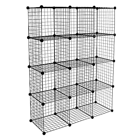Mount-It! Work-It 12-Cube Wire Modular Storage Organizer,