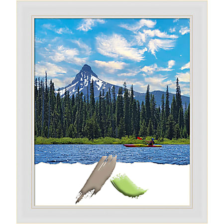 Amanti Art Flair Soft White Picture Frame, 24" x 28", Matted For 20" x 24"