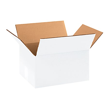 Partners Brand Corrugated Boxes 11 1/4" x 8 3/4" x 6", White, Bundle of 25