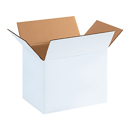 Partners Brand White Corrugated Boxes 11 1/4" x 8 3/4" x 12", Bundle of 25