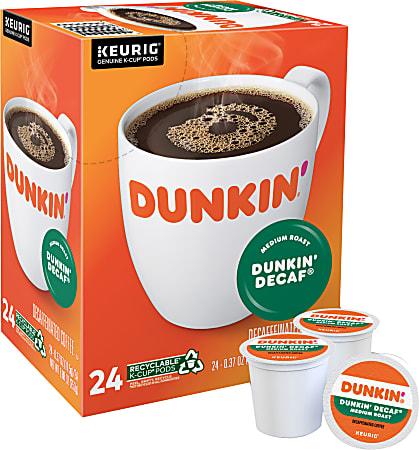 Dunkin' Donuts® Single-Serve Coffee K-Cup®, Decaffeinated, Carton Of 24