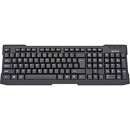 Manhattan 3434718 USB Enhanced Keyboard Black - ODP Business