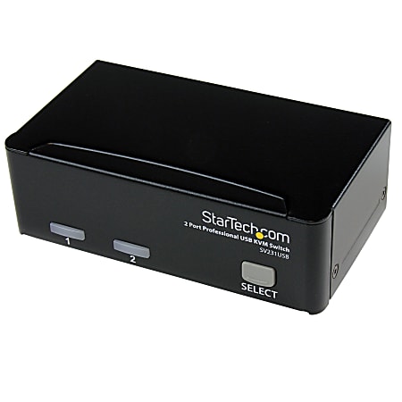 StarTech.com 2 Port Professional USB KVM Switch Kit with Cables - Control 2 USB VGA based computers with this complete KVM kit including cables