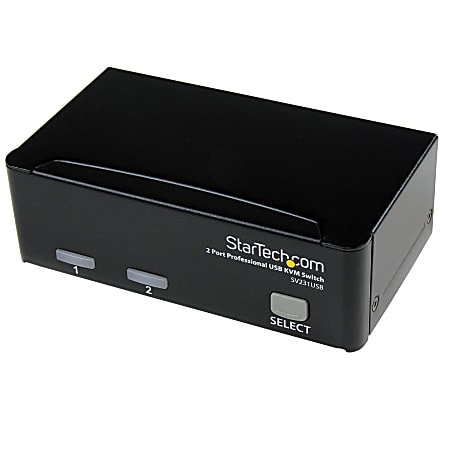 StarTech.com 2 Port Professional USB KVM Switch Kit with Cables - Control 2 USB VGA based computers with this complete KVM kit including cables